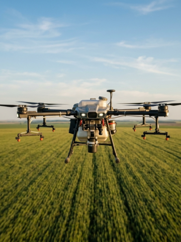 Агродроны для опрыскивания растений, разбрасывания сухих смесей или семян, картирования полей