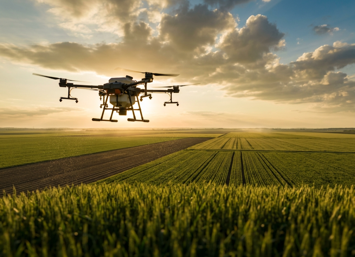 Дрон для проведения сельскохозяйственных работ по опрыскиванию полей в Ростовской области